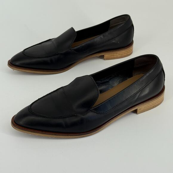 Everlane The Modern Loafer Black Pointy Toe Slip on Flats Preppy Italy Size 8.5 - Picture 2 of 9